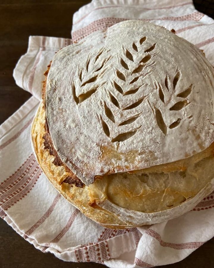 We have all seen images of these beautiful, crusty artisan sourdough loaves that immediately make your mouth water. With this easy rustic sourdough bread recipe, you can create these beautiful boules in your own home with your own hands in your own oven! Grab your sourdough starter and transform your kitchen into your very own boulangerie.