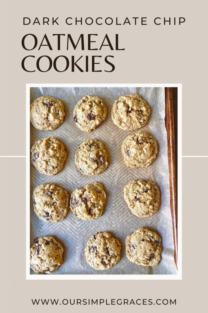 This easy Dark Chocolate Chip Cookies recipe uses only one bowl and has the perfect chewy, soft texture. The dark chocolate, nuts and oats makes this cookie recipe stand out. To the dark chocolate lovers, look no more, because this chocolate chip cookie recipe is the last one you will need!