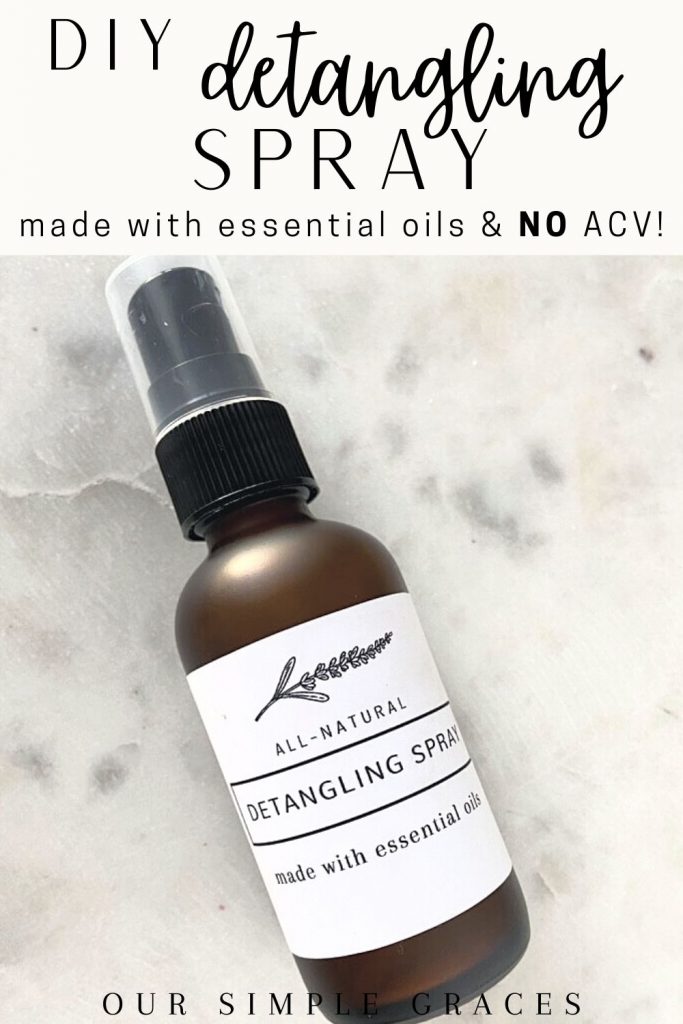 This DIY Detangler Spray is so simple to make and works amazingly at getting stubborn tangles out of knotted hair! Made with nourishing and all-natural ingredients, this hair detangler is perfect for crazy toddler hair or your own hair for extra protection and shine!