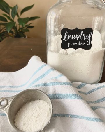 If you are looking to save money and reduce toxins in your home, this natural laundry detergent recipe is going to be your new fave. This recipe is so simple to make and is scented with essential oils. It is cost effective and it works! You have to try this all-natural laundry detergent!