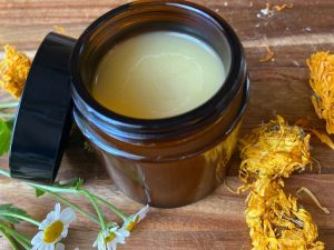 This DIY all-natural Calendula Salve Recipe is the perfect solution for diaper rash, scrapes, cuts and other skin ailments. This salve contains organic gentle and healing ingredients that are safe for babies sensitive skin.