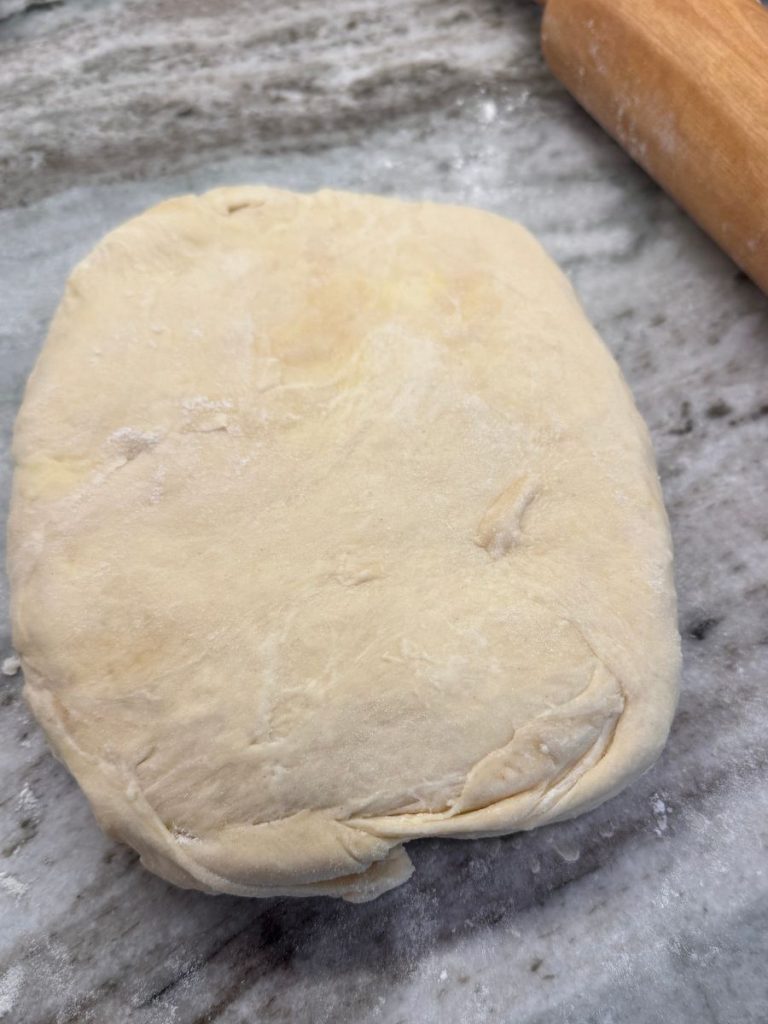 biscuit dough on countertop